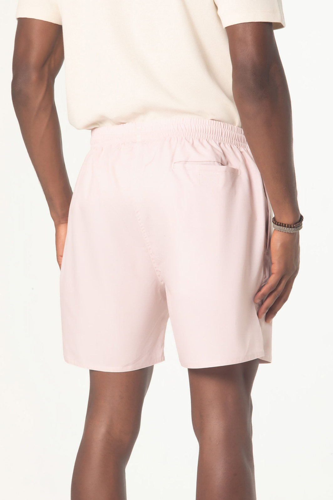 Short Banho Dlz Poliéster Elastano Cós Elástico com Amarração Bolso Embutido Salmão