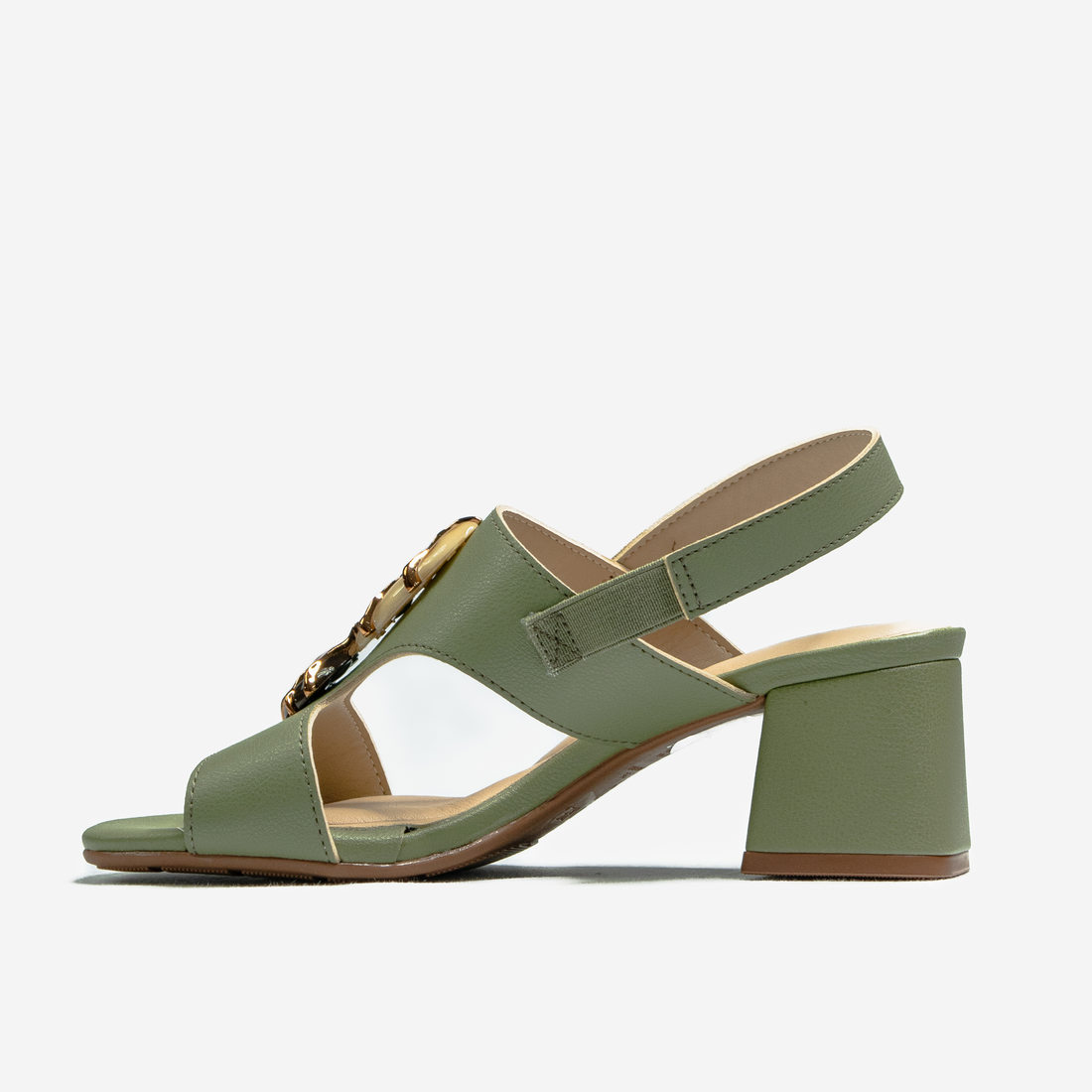 Sandália Modare Ultra Conforto Bico Quadrado Cabedal Pedra Metalizada Salto Grosso Médio Verde Sandália Modare Ultra Conforto Bico Quadrado Cabedal Pedra Metalizada Salto Grosso Médio Verde