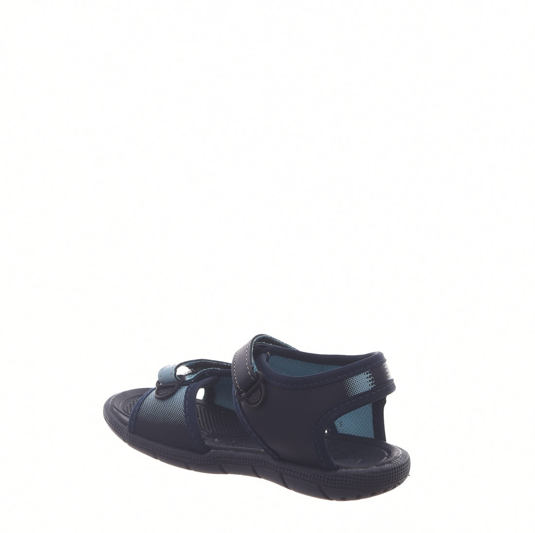 Sandália Papete Klin Anatômica com Velcro Estampa Cachorro Azul Marinho e Azul