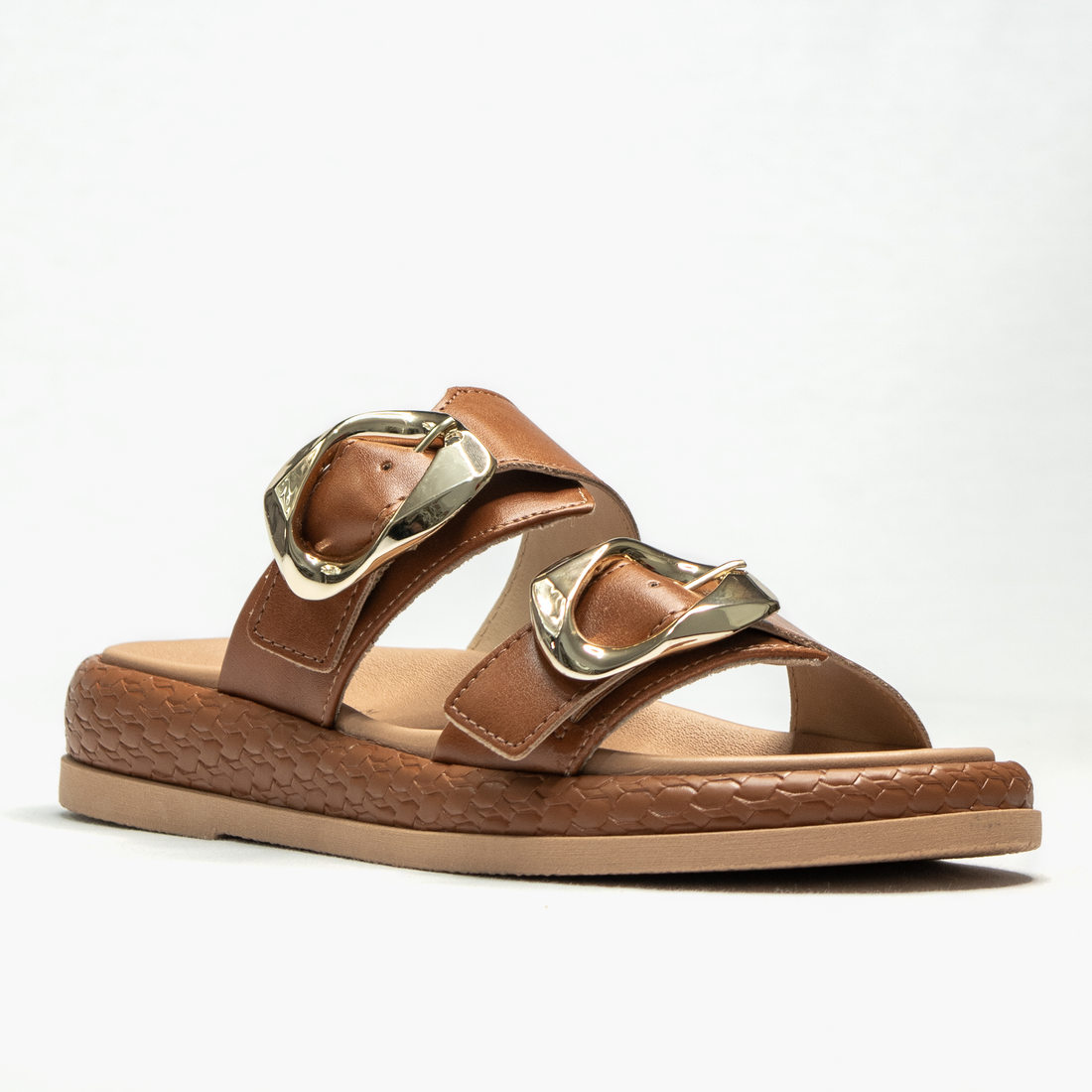 Rasteira Papete Ramarim Tira Ajustável Solado Detalhe Tressê Caramelo Rasteira Papete Ramarim Tira Ajustável Solado Detalhe Tressê Caramelo