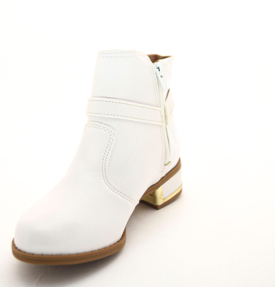 Bota Molekinha Napa Detalhe Cobra Verniz Cano Curto Branca Bota Molekinha Napa Detalhe Cobra Verniz Cano Curto Branca