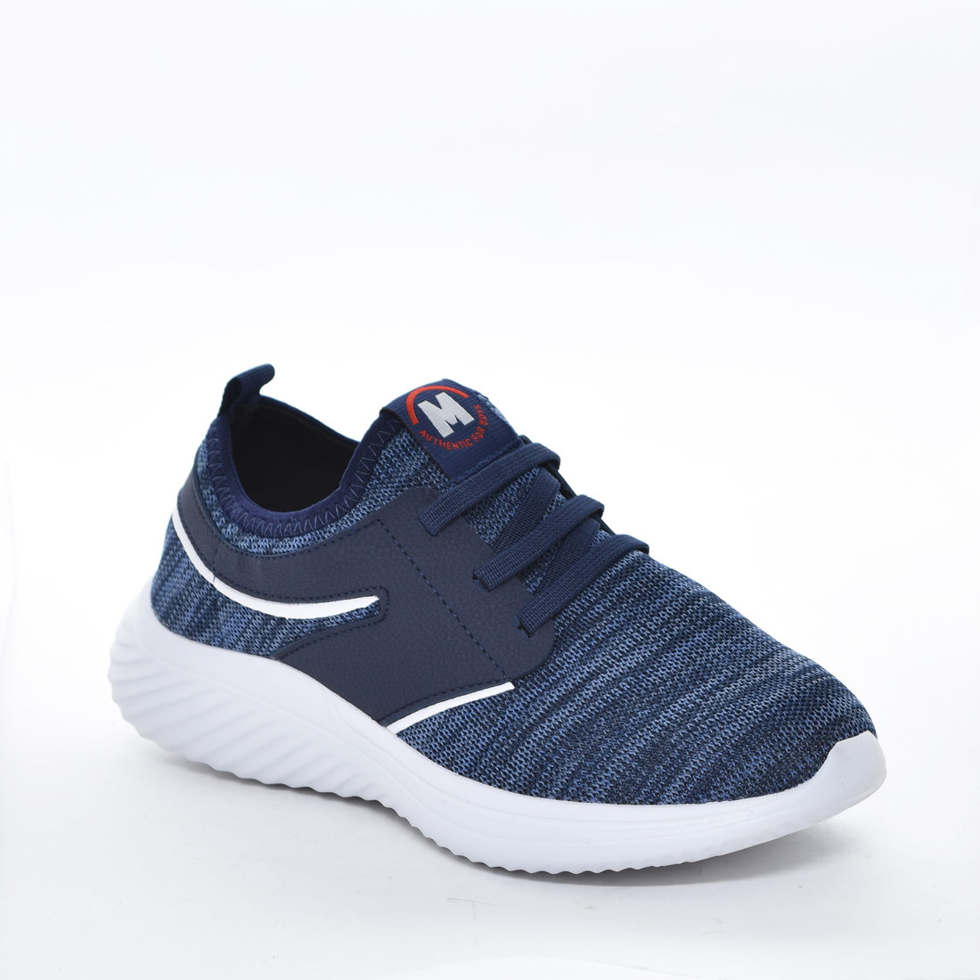 Tênis Slip-On Molekinho Jogger Mesh Cadarço Elástico com Recortes Solado Trabalhado Azul Mescla