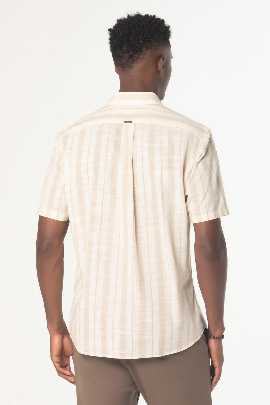 Camisa Dlz Comfort Algodão Gola Colarinho Manga Curta Estampa Xadrez Aplicação Bordado Logo Fechamen