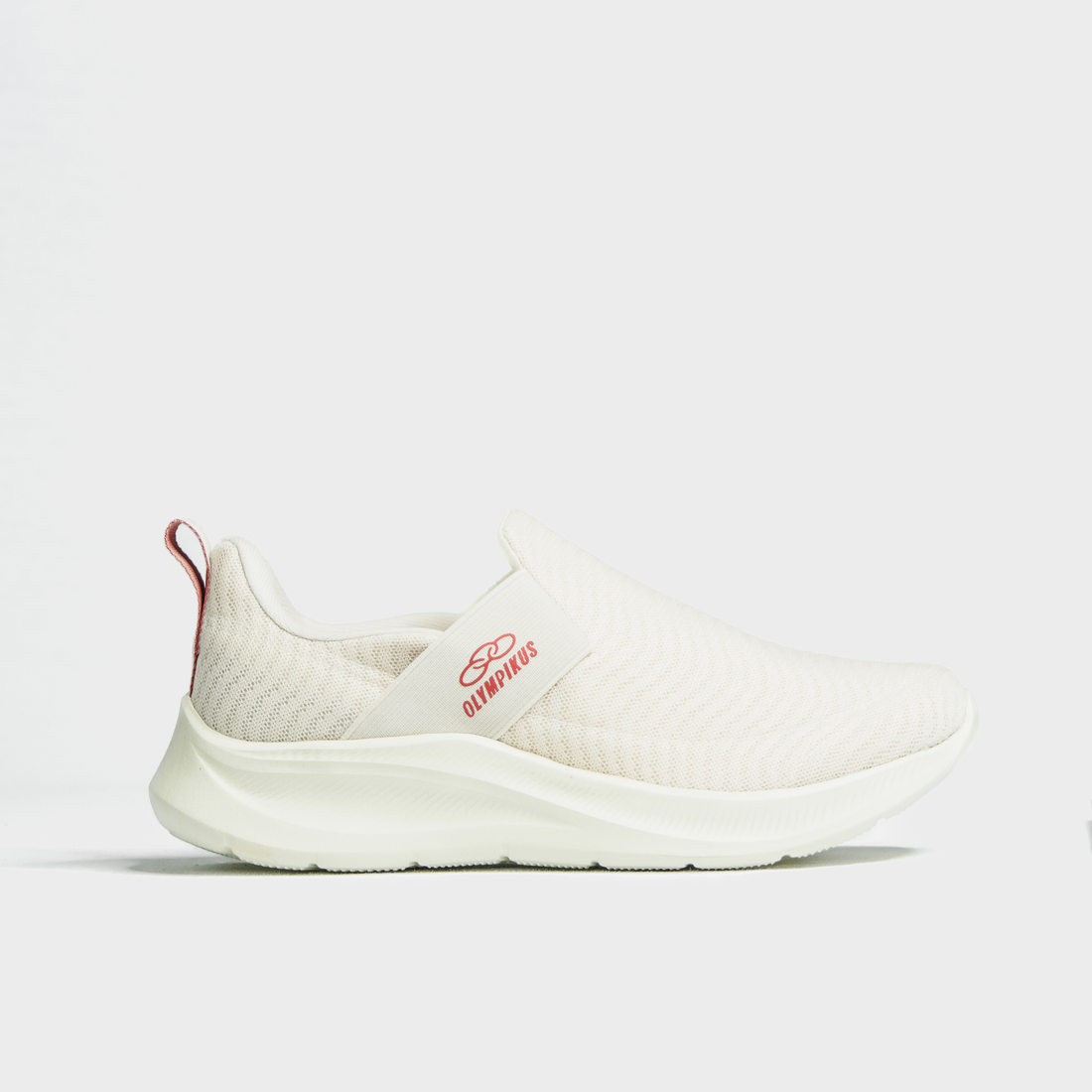 Tênis Slip-On Olympikus Flutua Tecnologia Evasense Mesh Trabalhado Lateral Elástico Logo Off White Tênis Slip-On Olympikus Flutua Tecnologia Evasense Mesh Trabalhado Lateral Elástico Logo Off White