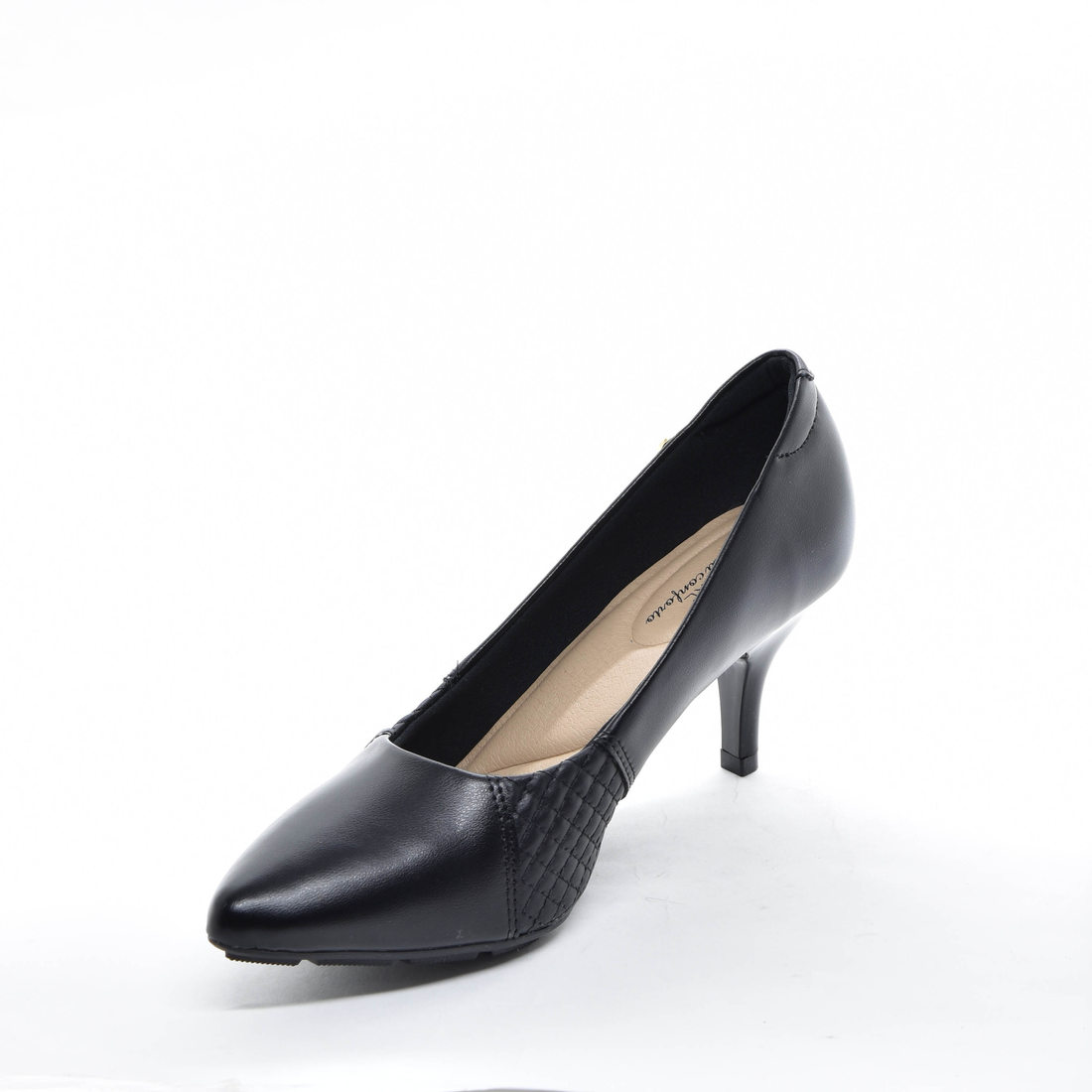 Sapato Scarpin Modare Ultraconforto Tecnologia Joanete Liso com Recortes Lateral Matelassê Bico e Sa Sapato Scarpin Modare Ultraconforto Tecnologia Joanete Liso com Recortes Lateral Matelassê Bico e Sa