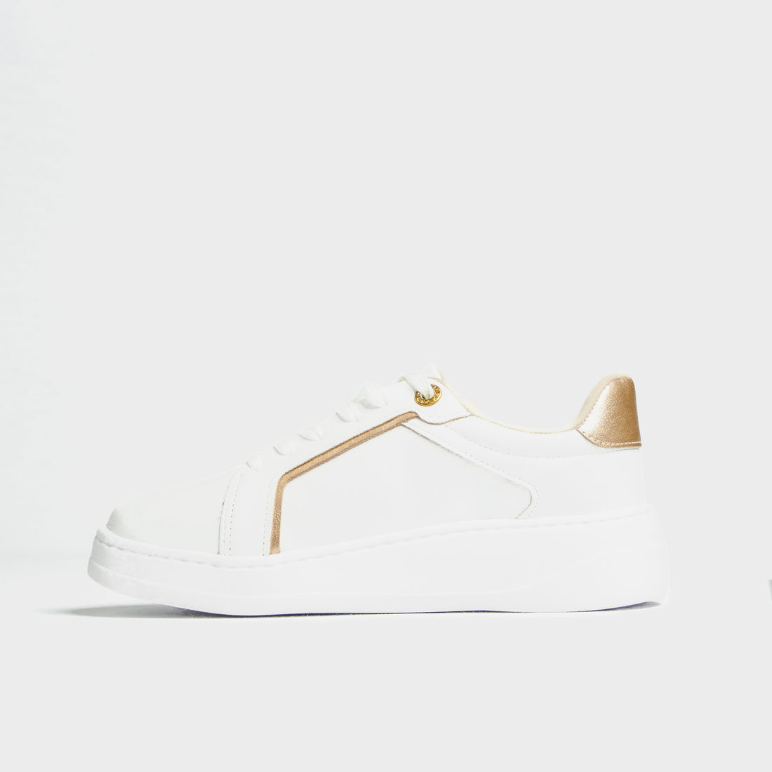 Tênis Flatform Modare Ultra Conforto Detalhe Metalizado Branco Tênis Flatform Modare Ultra Conforto Detalhe Metalizado Branco