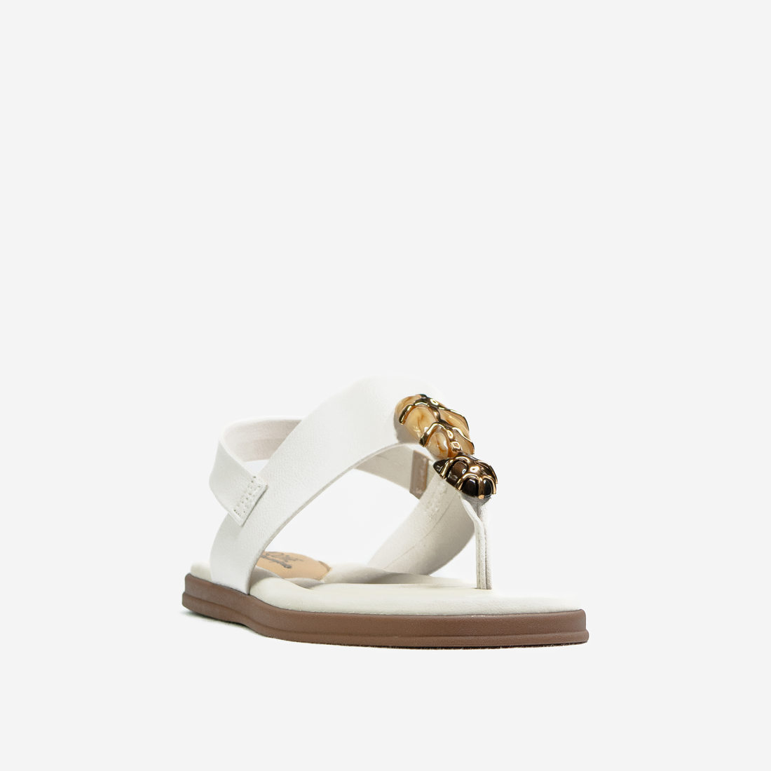 Sandália Modare Ultra Conforto Aplicação Pedras Salto Rasteira Posterior Elástico Off White Sandália Modare Ultra Conforto Aplicação Pedras Salto Rasteira Posterior Elástico Off White