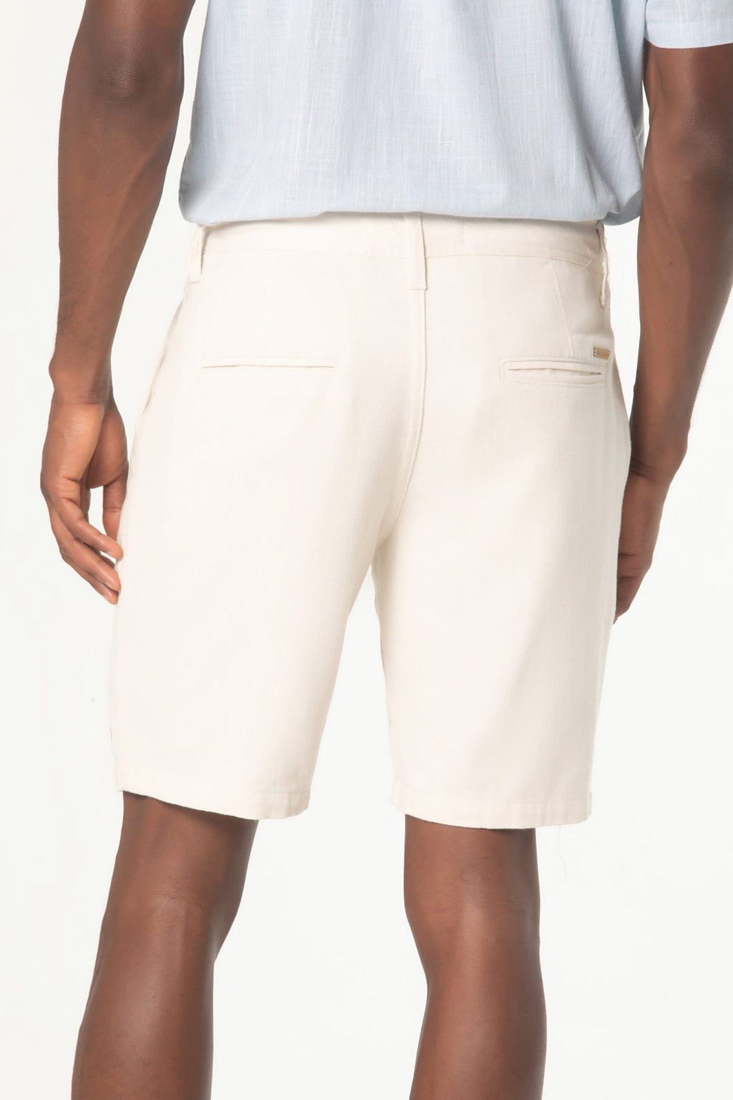 Bermuda Dlz AVL Chino Aplicação Bordado Logo Bolso Faca Off White