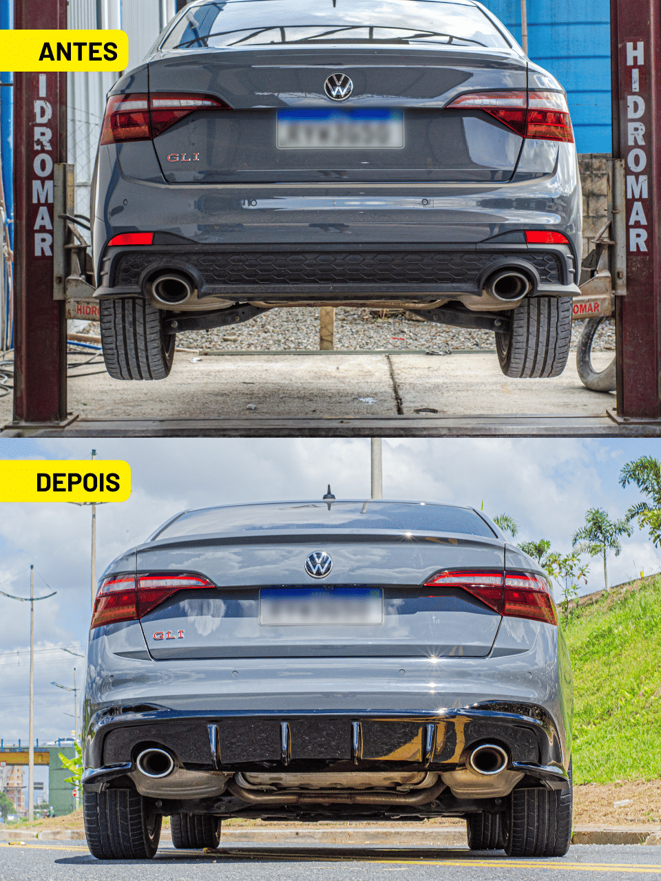 Spoiler Difusor Traseiro Jetta 2022 a 2026 GLI