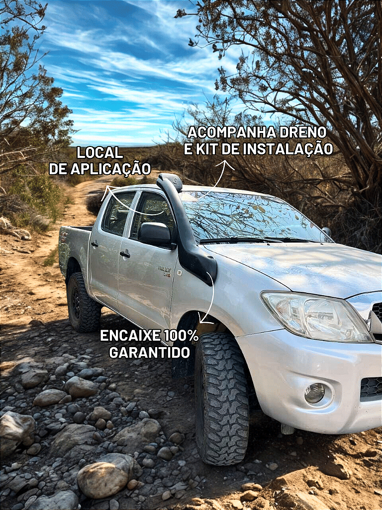 Snorkel Toyota Hilux e SW4 2006 a 2015 Snorkel Toyota Hilux e SW4 2006 a 2015