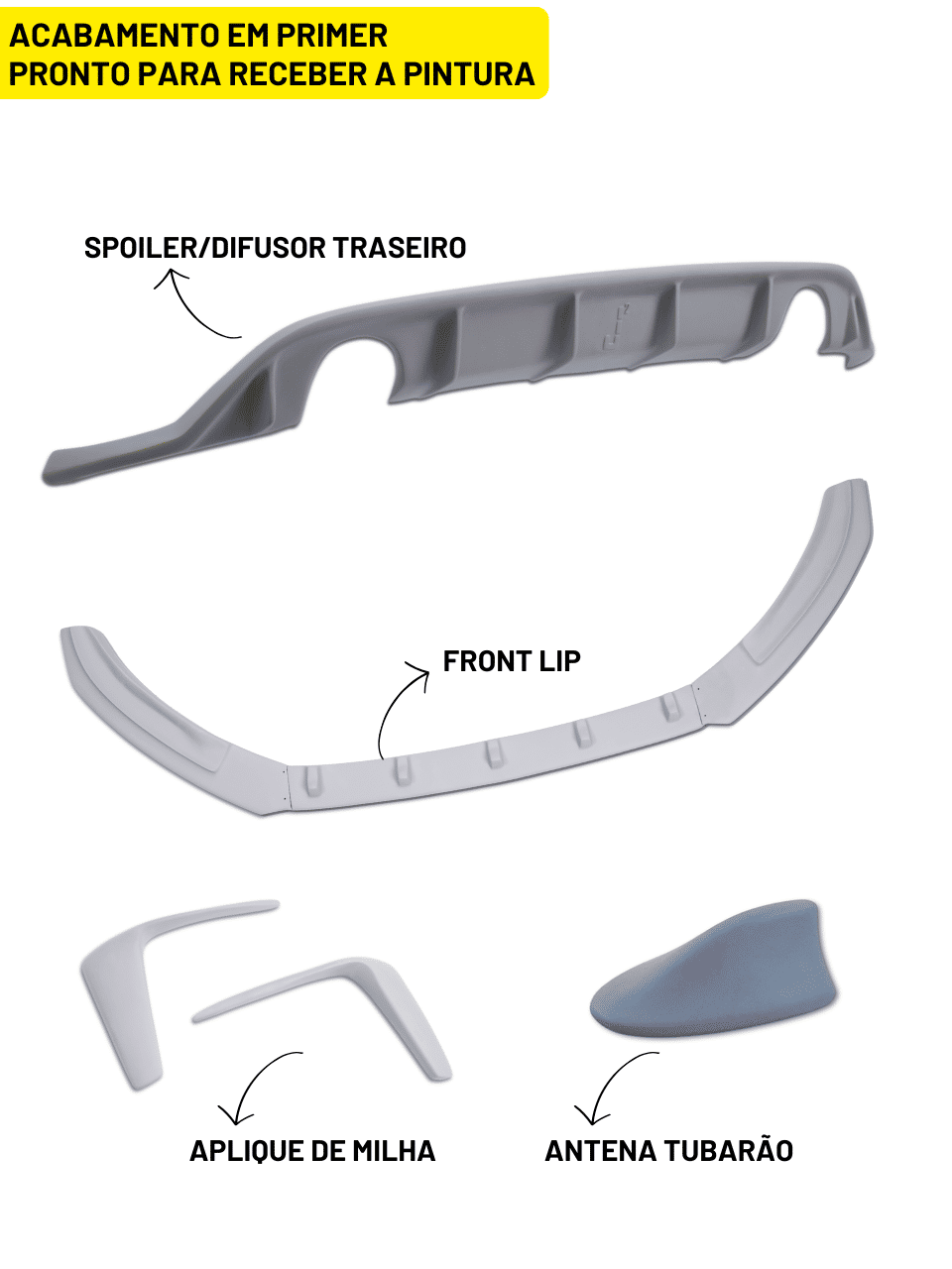 Kit Esportivo Polo Gti / Msi / Mpi / Tsi - Sem Aerofólio Kit Esportivo Polo Gti / Msi / Mpi / Tsi - Sem Aerofólio