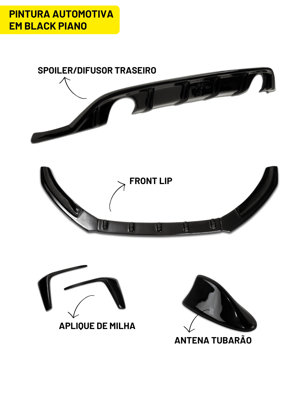 Kit Esportivo Polo Gti / Msi / Mpi / Tsi - Sem Aerofólio Kit Esportivo Polo Gti / Msi / Mpi / Tsi - Sem Aerofólio