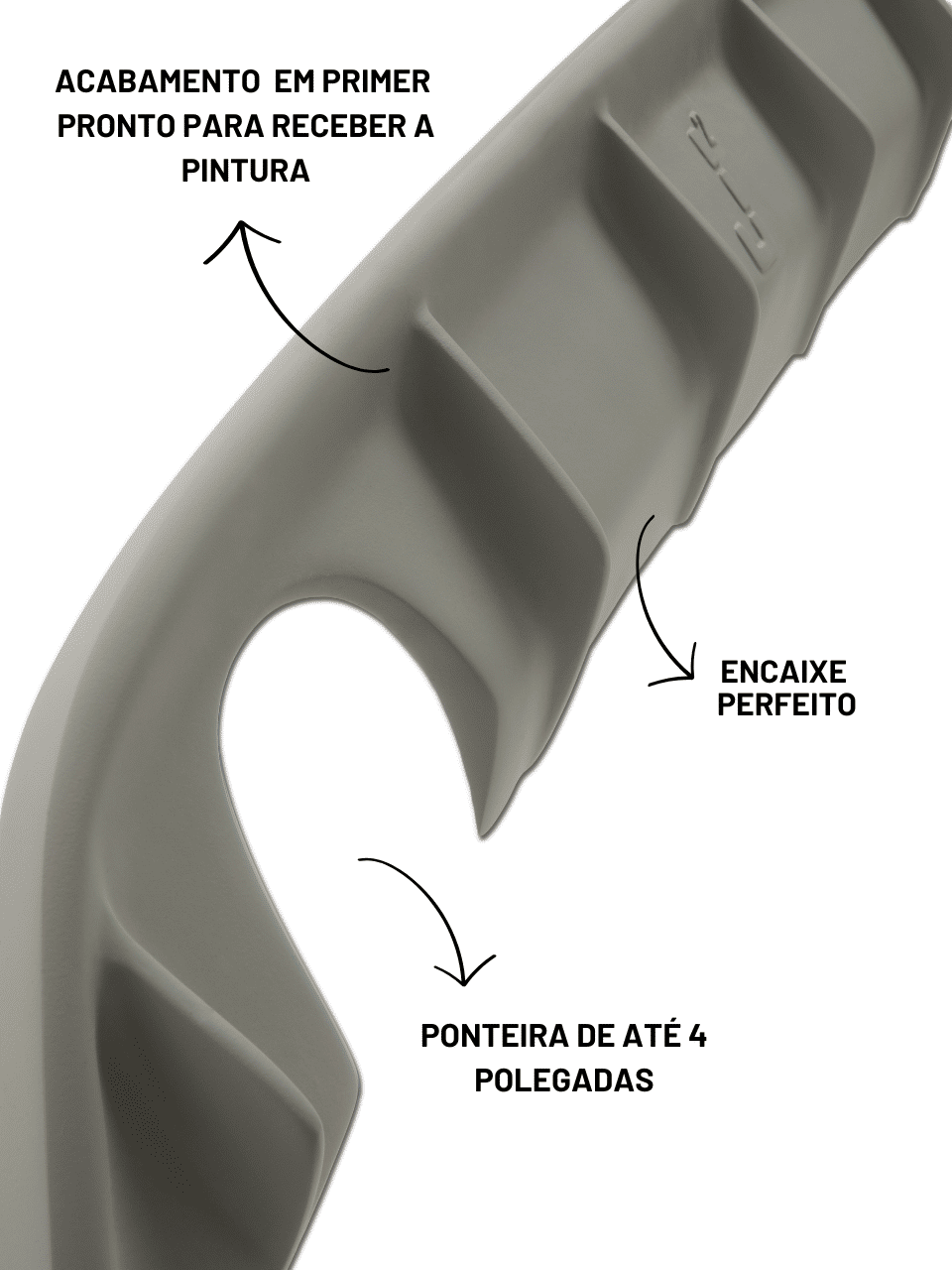Spoiler Difusor Traseiro Volkswagen Polo 2018 a 2026 Spoiler Difusor Traseiro Volkswagen Polo 2018 a 2026