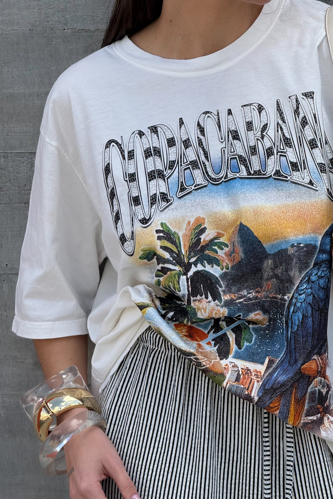 T-SHIRT OVERSIZED COPACABANA OFF WHITE