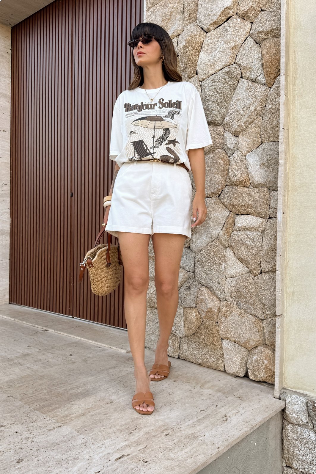T-SHIRT OVERSIZED BONJOUR SOLEIL OFF WHITE
