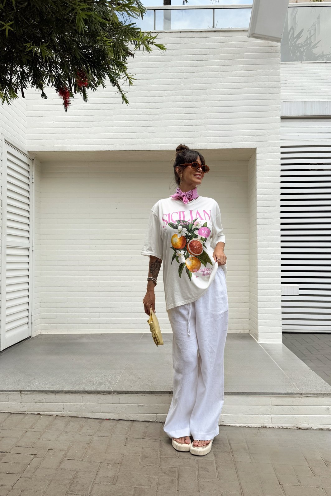 T-SHIRT OVERSIZED SICILIAN ORANGE OFF WHITE