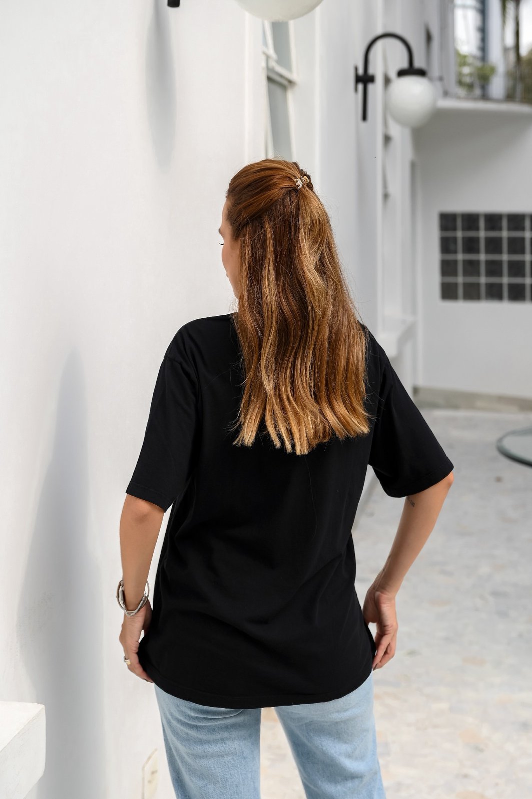 T-SHIRT ESTONADA CLASSY MORANGOS (COM PEDRAS) PRETA