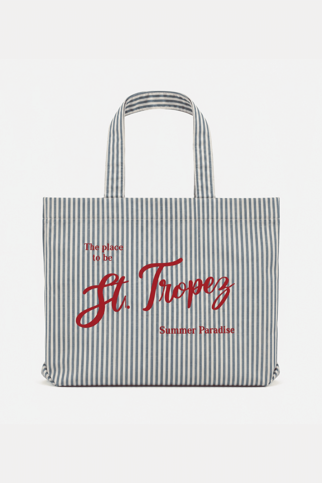 ECOBAG ST. TROPEZ LISTRAS PRETAS