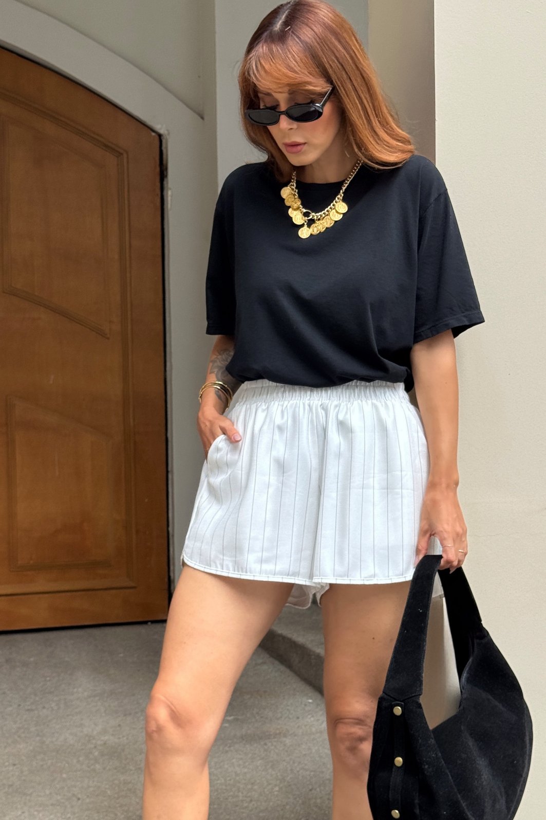 SHORTS ALFAIATARIA ELLEN OFF WHITE