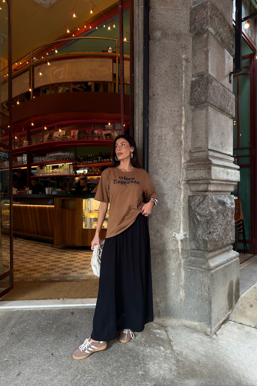 T-SHIRT ESTONADA MORE ESPRESSO MARROM CLIMBER