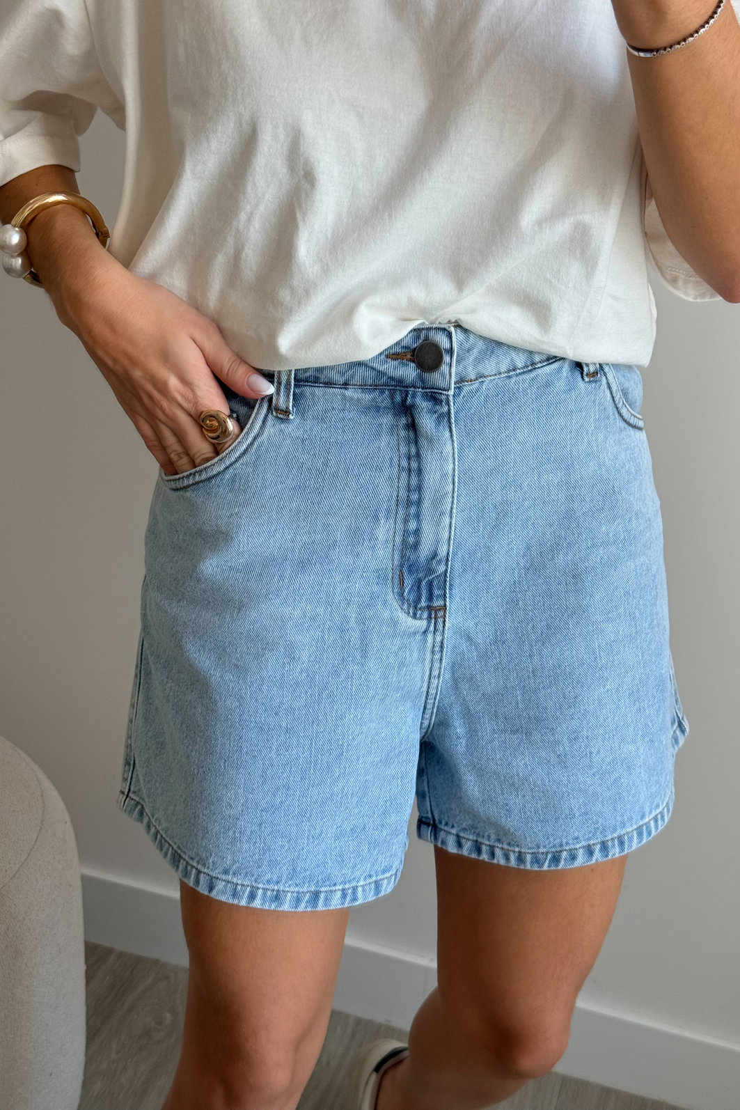 SHORTS MOM JEANS AMALFI AZUL
