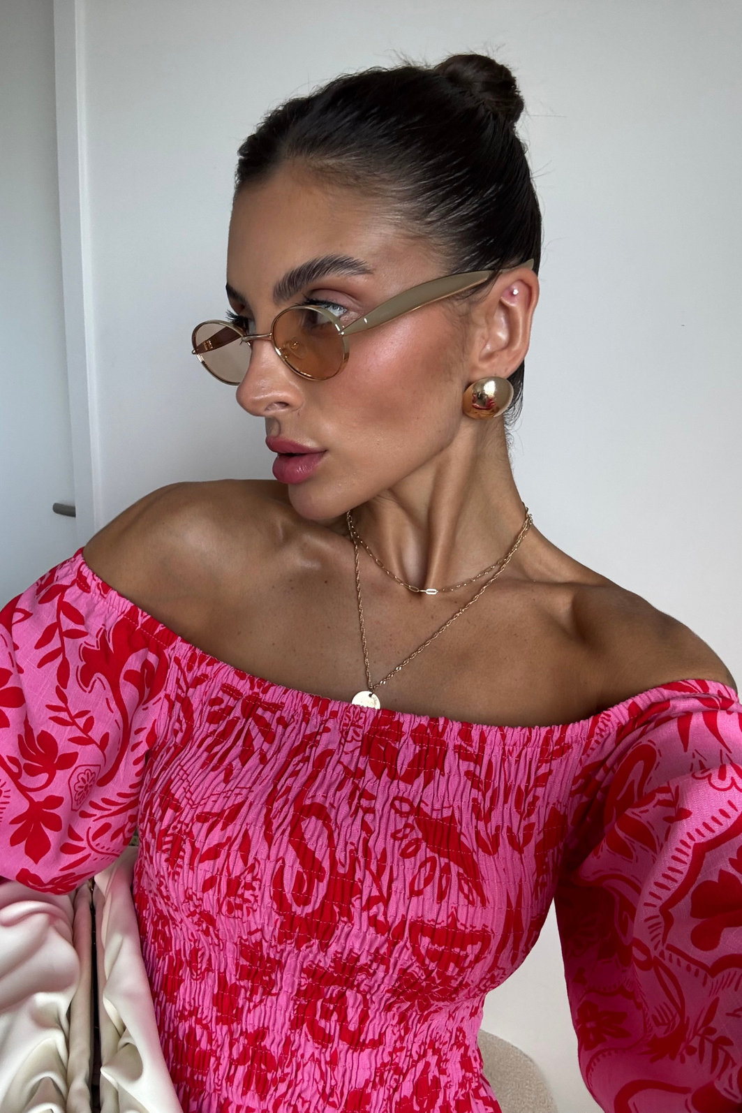 VESTIDO MIDI BARBARA LA FIORE ROSA