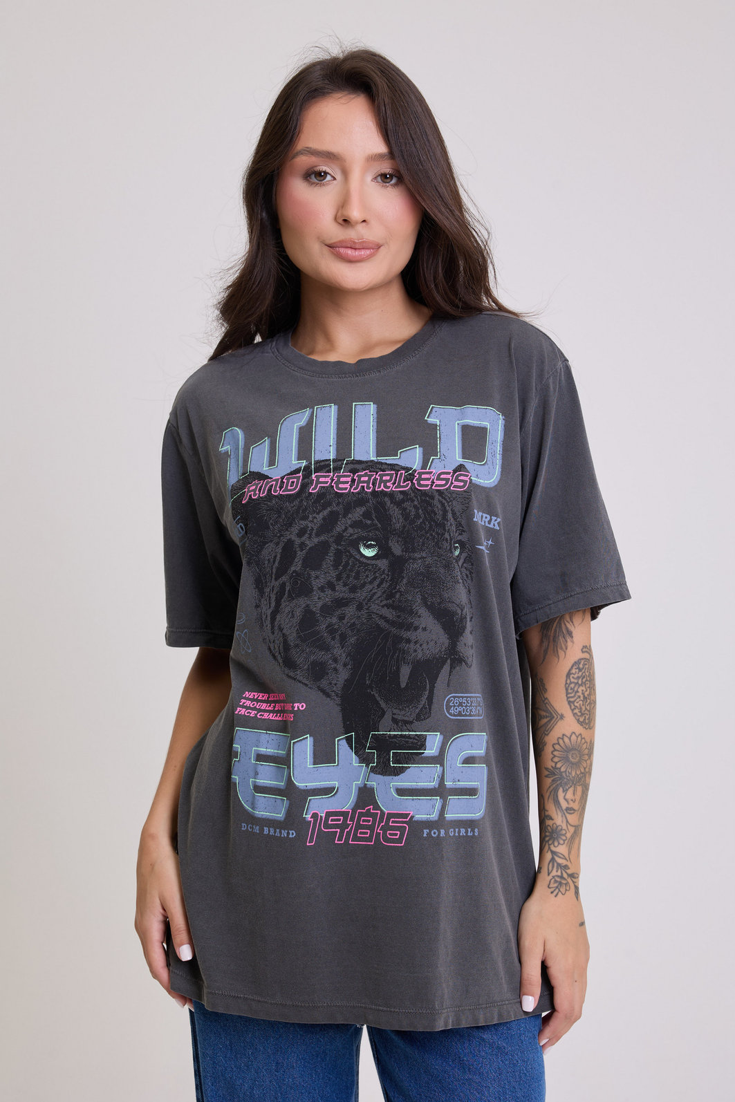 T-SHIRT OVERSIZED WILD AND FEARLESS