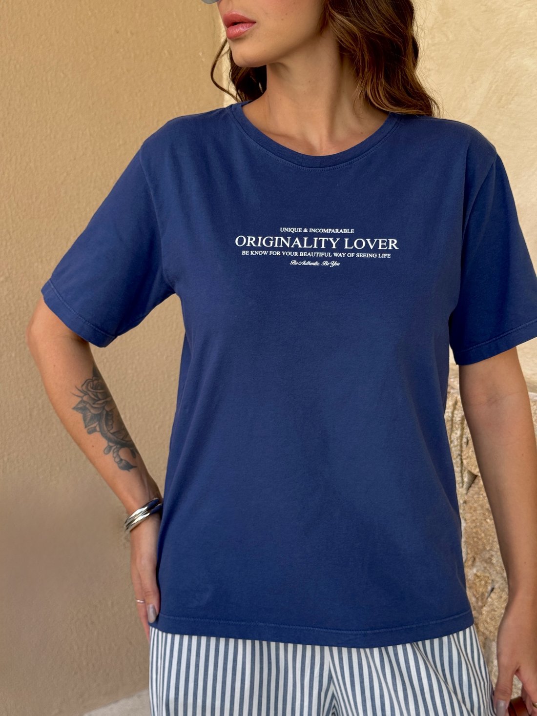 T-SHIRT ESTONADA ORIGINALITY LOVER AZUL NAVY