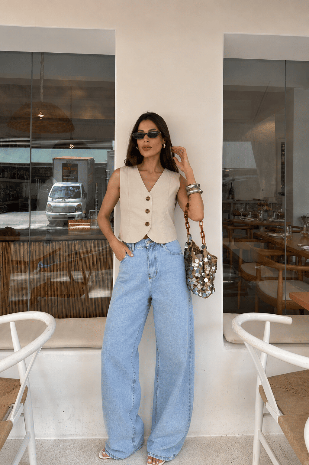 COLETE COM FECHAMENTO EM BOTÕES NORAH OFF WHITE