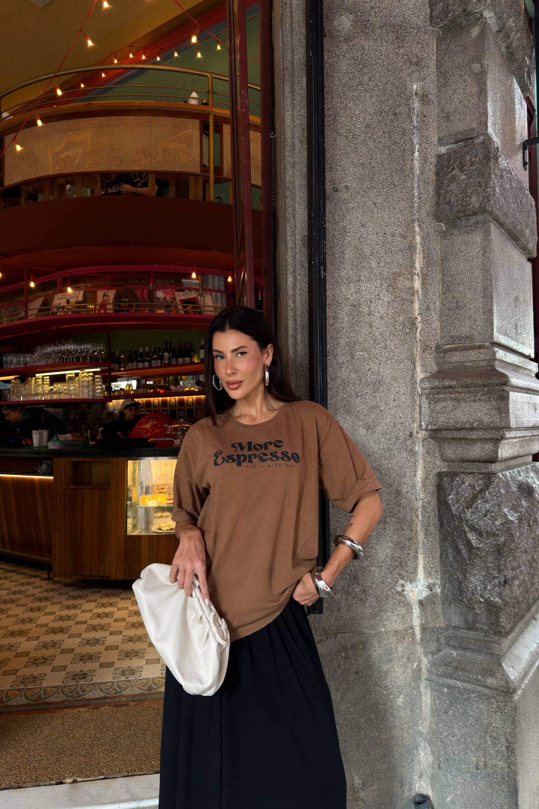 T-SHIRT ESTONADA MORE ESPRESSO MARROM CLIMBER