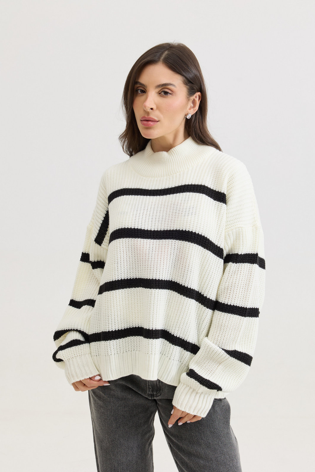TRICOT LISTRADO COZY OFF WHITE