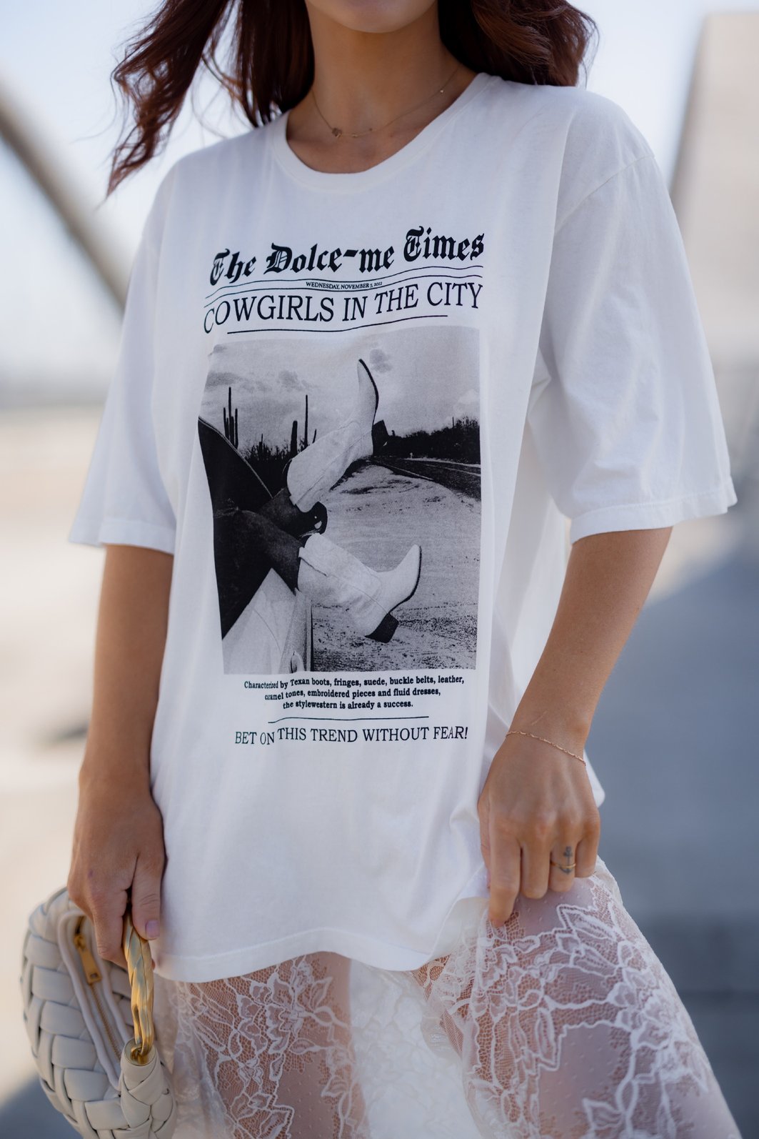 T-SHIRT OVERSIZED ESTONADA JOURNAL GIRLS OFF WHITE