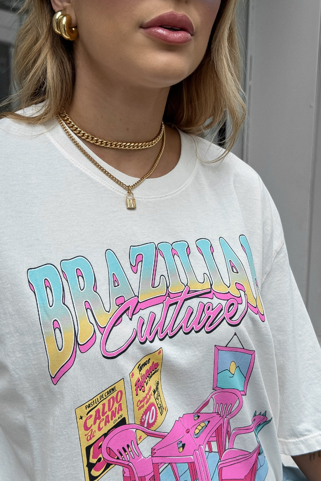 T-SHIRT OVERSIZED BRAZILIAN CULTURE OFF WHITE