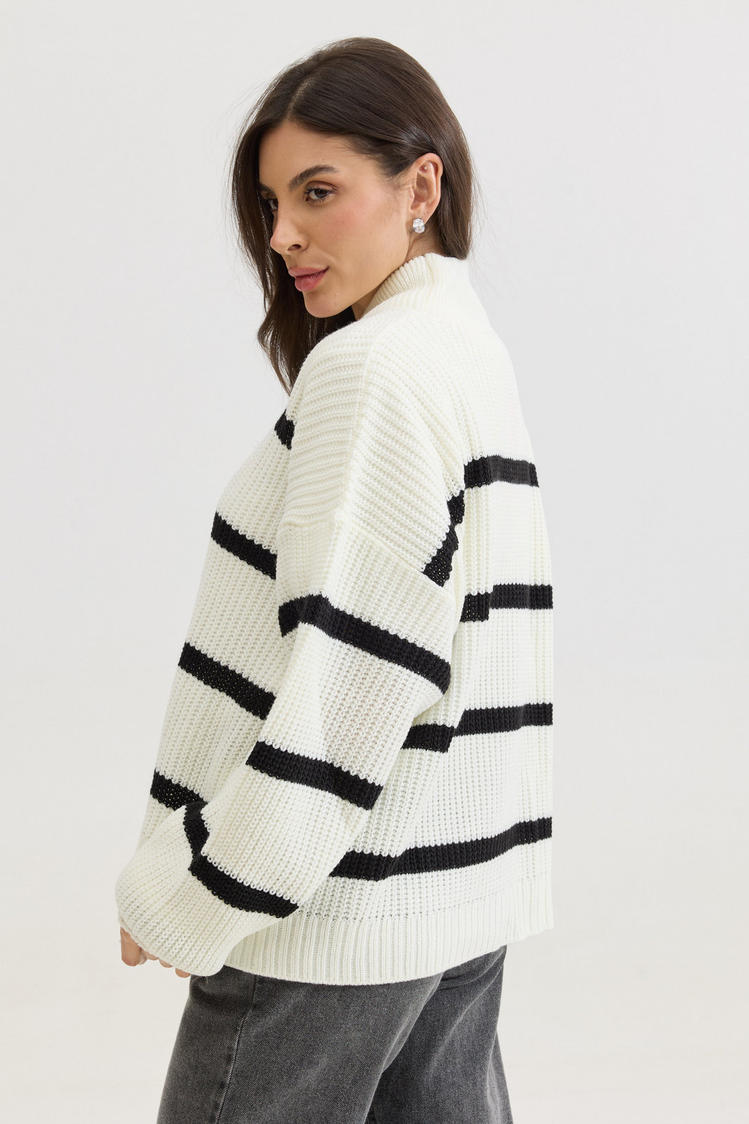 TRICOT LISTRADO COZY OFF WHITE