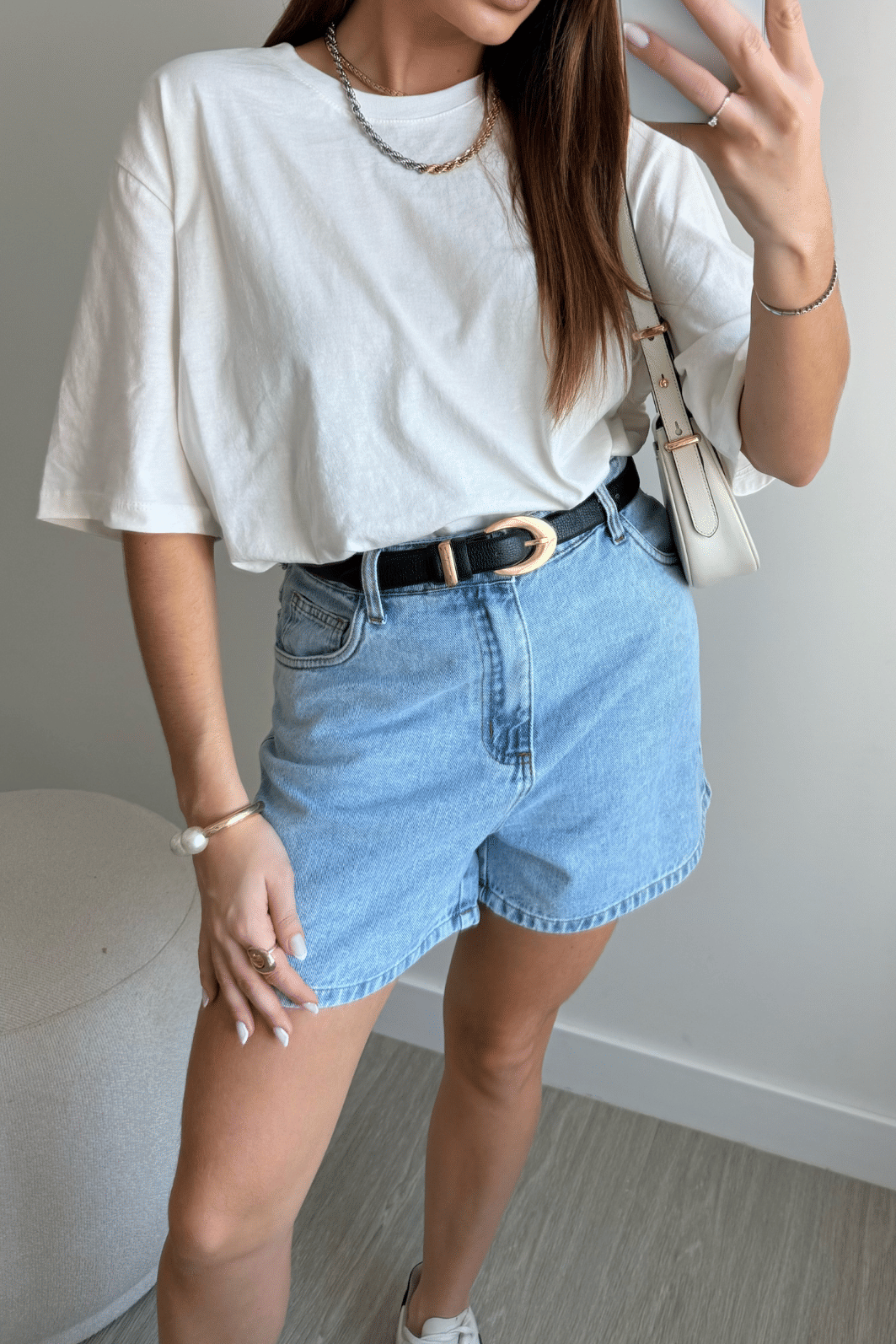 SHORTS MOM JEANS AMALFI AZUL