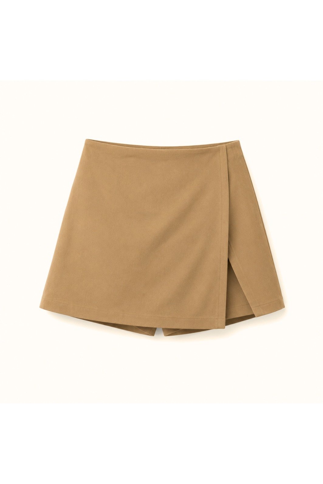SHORTS SAIA COM ABERTURA FRONTAL ZAYA CAMEL