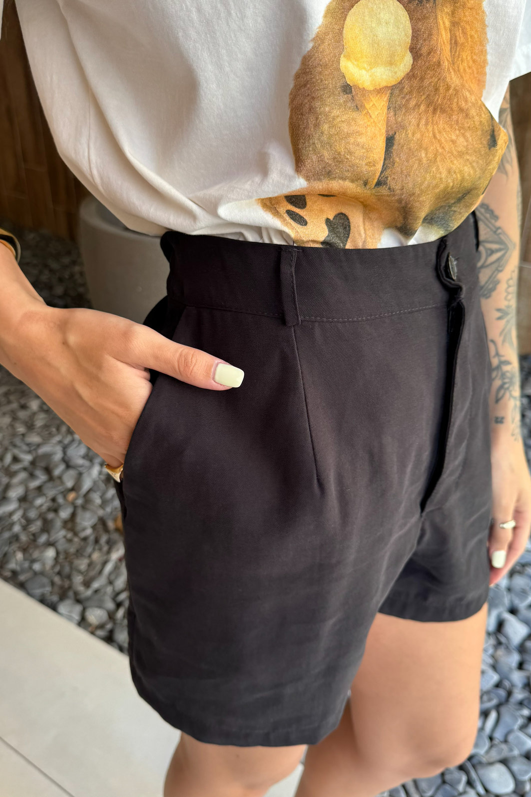 SHORTS ALFAIATARIA BARCELONA PRETO