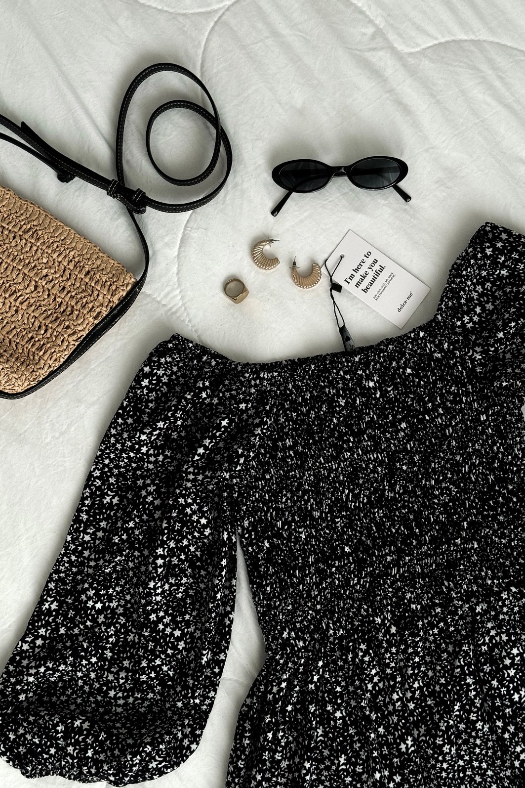 VESTIDO MIDI BARBARA FLORAL LIBERTY PRETO