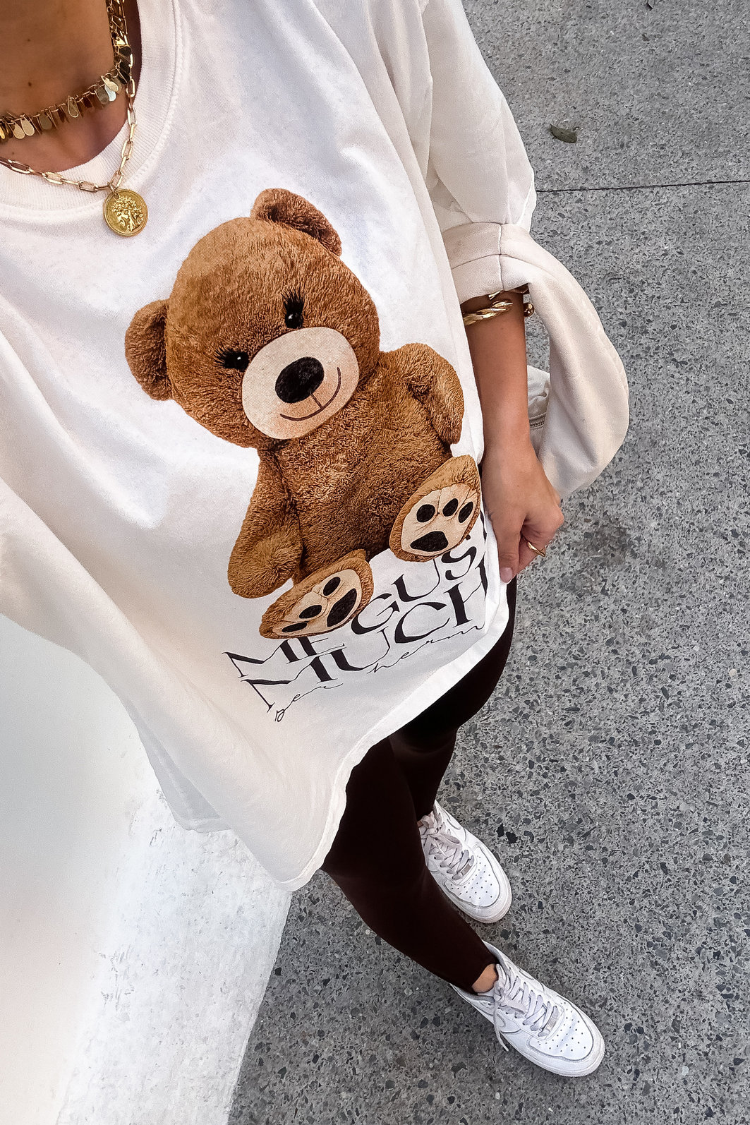 T-SHIRT OVERSIZED URSINHA ME GUSTA  OFF WHITE