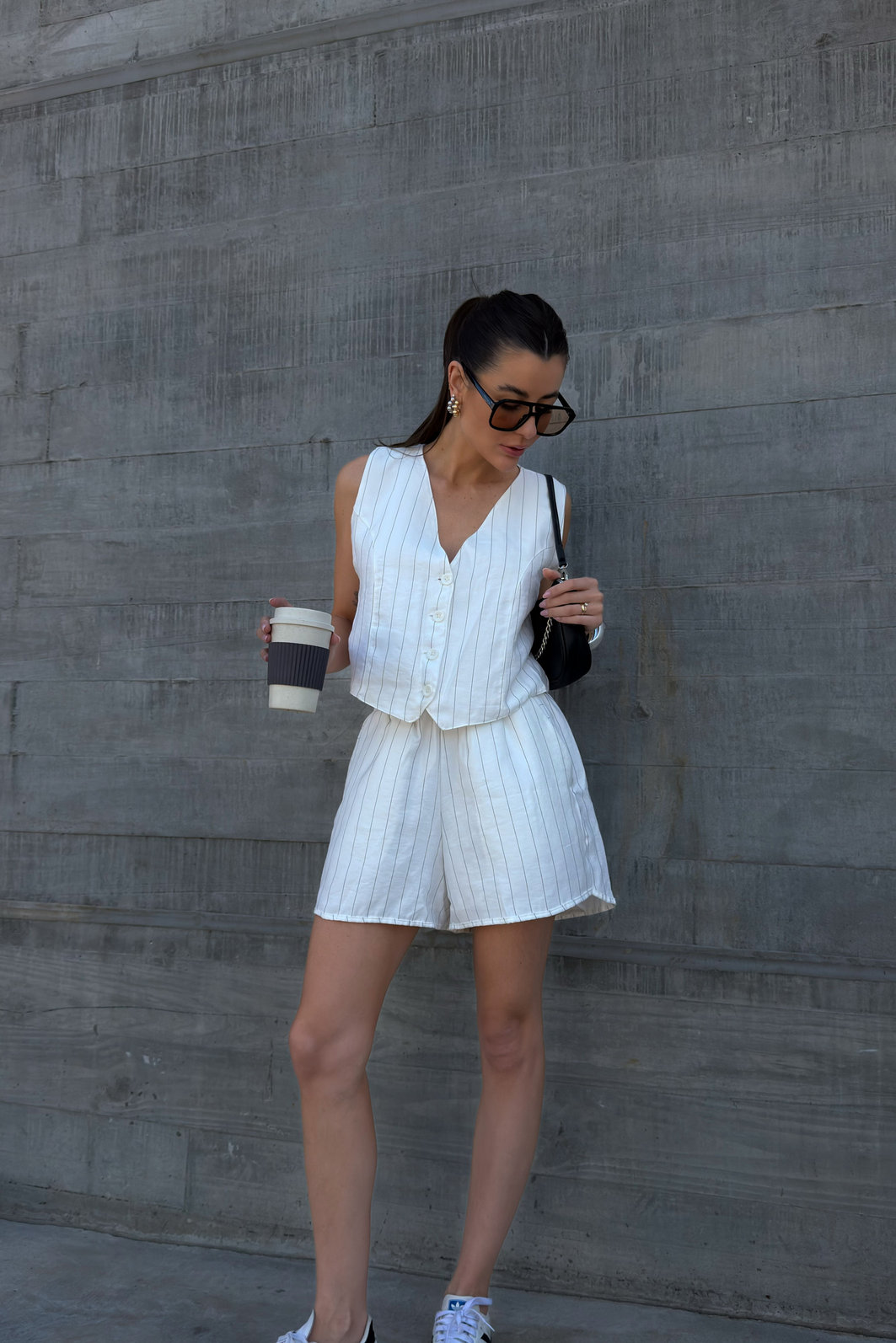 SHORTS ALFAIATARIA ELLEN OFF WHITE