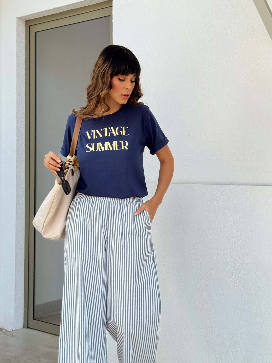 T-SHIRT ESTONADA VINTAGE SUMMER AZUL NAVY
