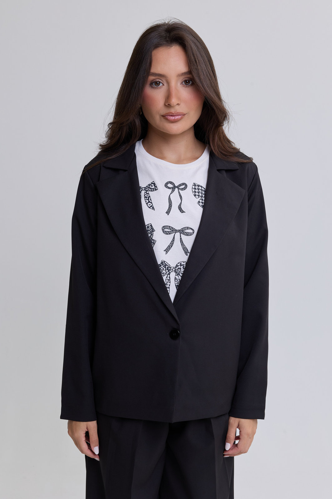 BLAZER DE ALFAIATARIA MANGA LONGA OVERSIZED FRANCESCA PRETO