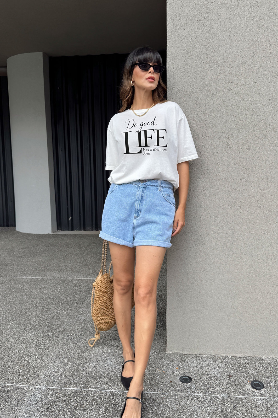 SHORTS MOM JEANS AMALFI AZUL