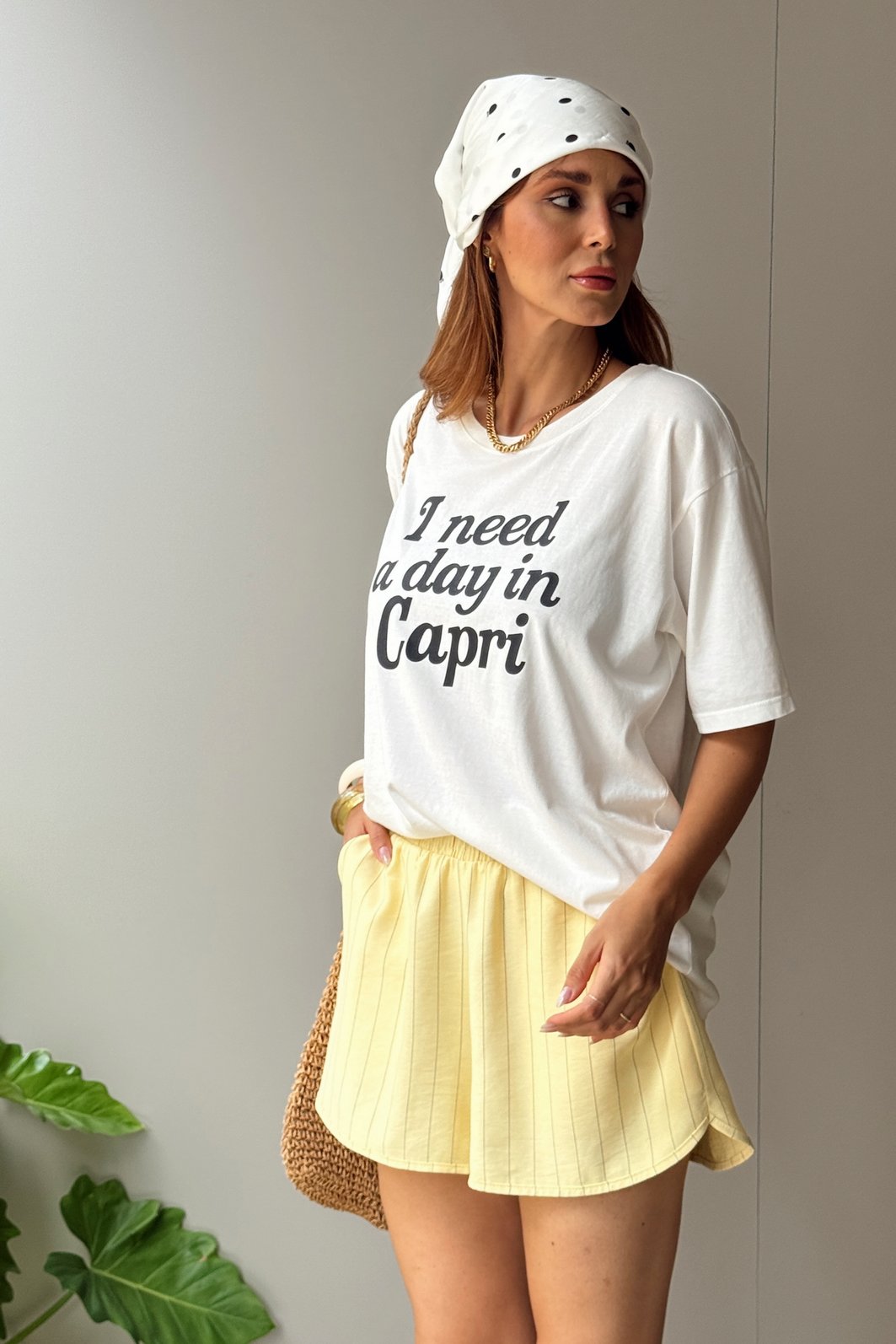 SHORTS ALFAIATARIA ELLEN AMARELO MANTEIGA