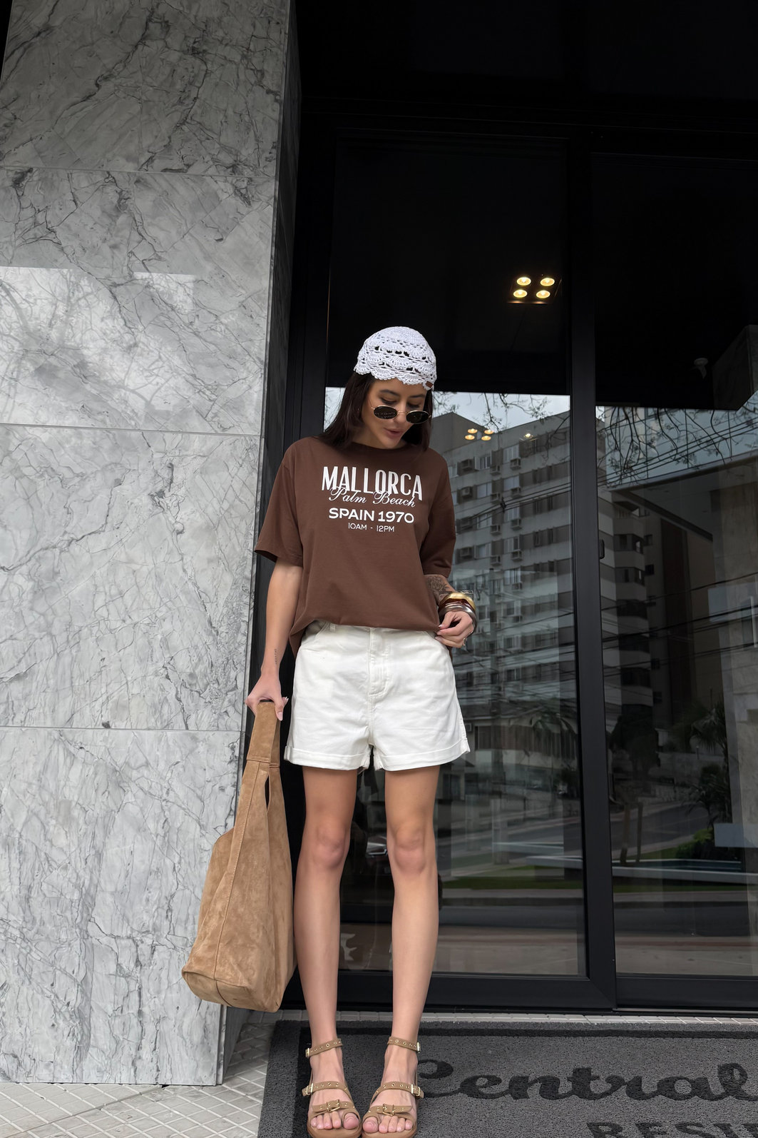 T-SHIRT ESTONADA MALLORCA MARROM CHOCOLATE