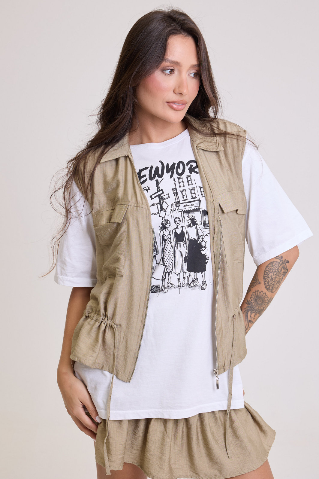 T-SHIRT OVERSIZED NYC GIRLS TRIP BRANCA