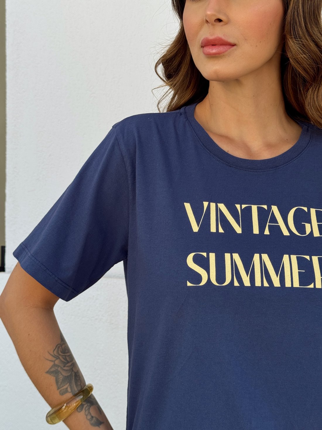 T-SHIRT ESTONADA VINTAGE SUMMER AZUL NAVY
