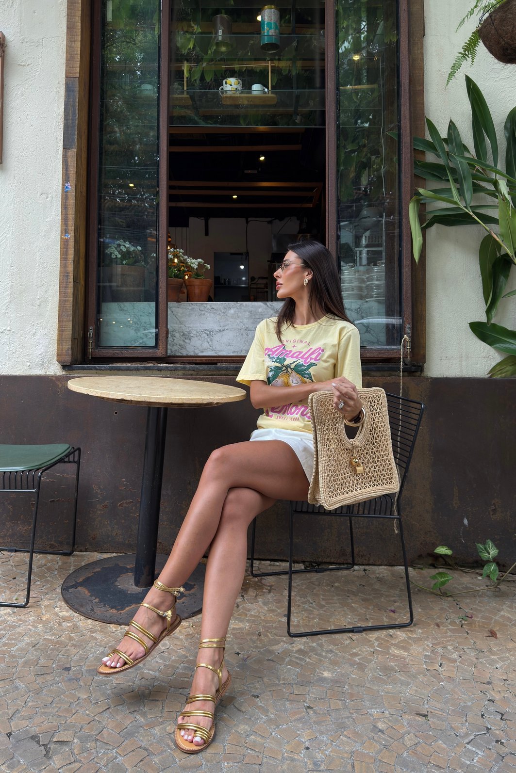 T-SHIRT ESTONADA ORIGINAL AMALFI AMARELO MANTEIGA