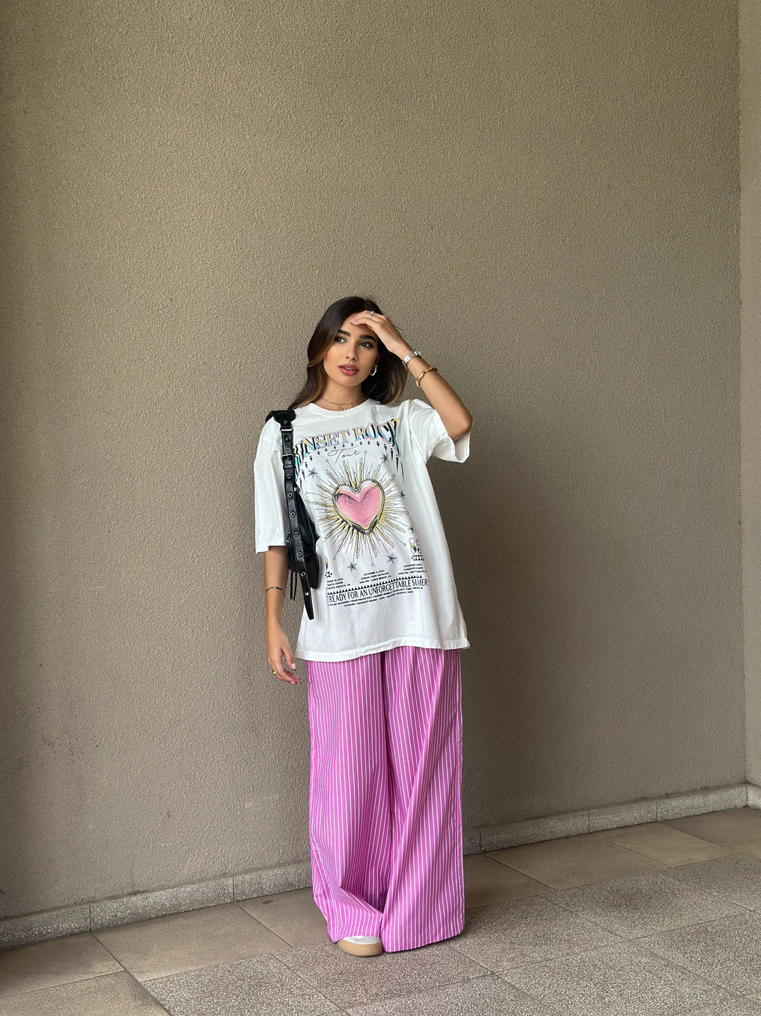 T-SHIRT OVERSIZED SUNSET ROCK TOUR OFF WHITE