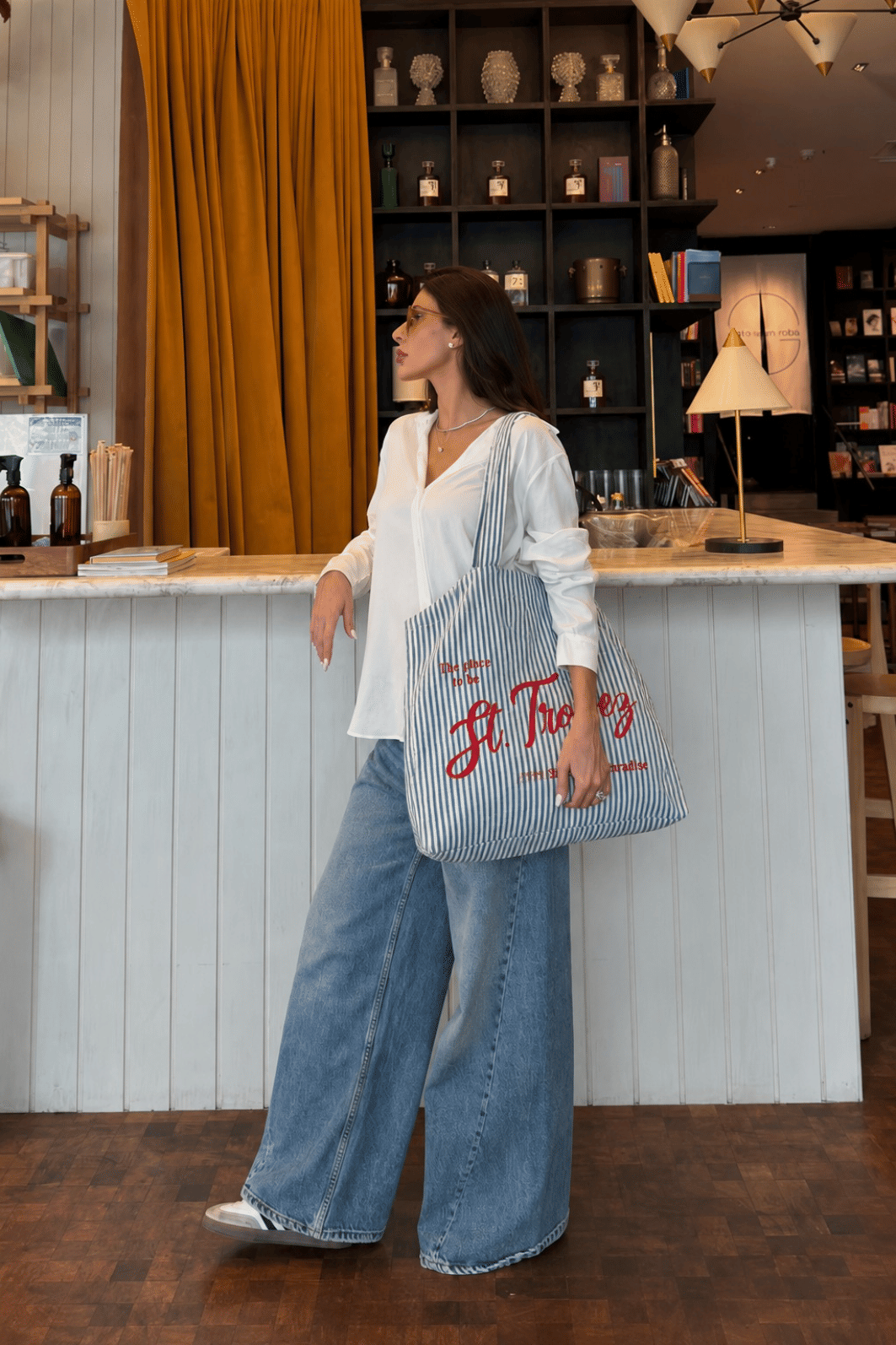 ECOBAG ST. TROPEZ LISTRAS AZUL